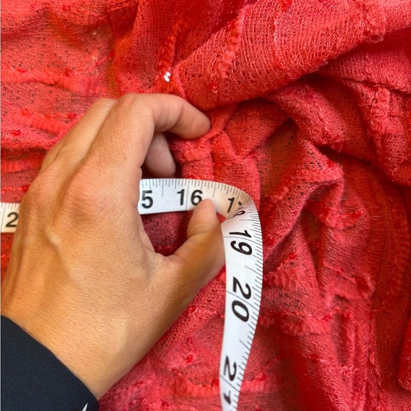 Frank Lyman Design Pink Sparkle Textured Drapey Open Cardigan women's size Small - Picture 8 of 9